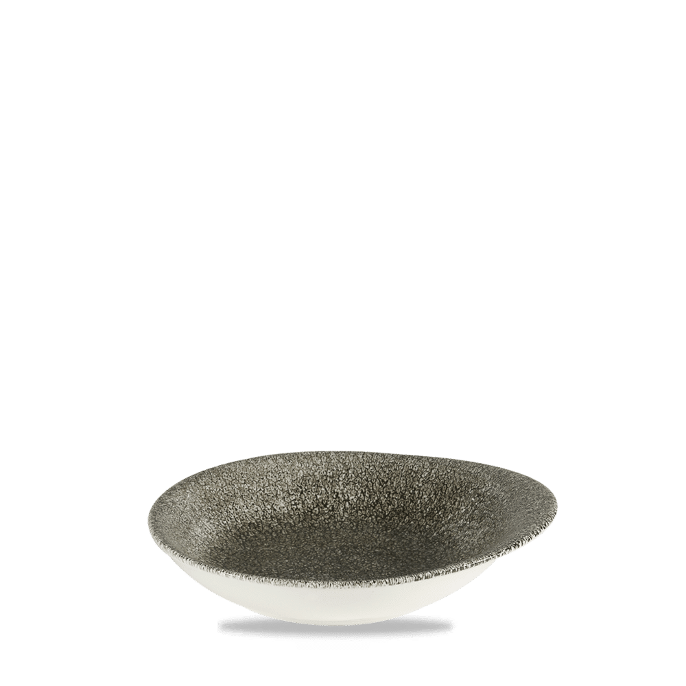 Raku 6 oz. Round Dish, Quartz Black