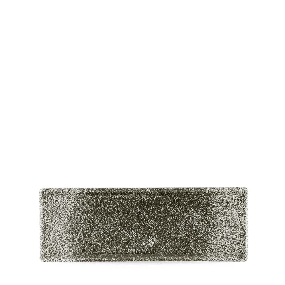 Raku 9-3/4" x 3-1/2" Rectangular Tray, Quartz Black