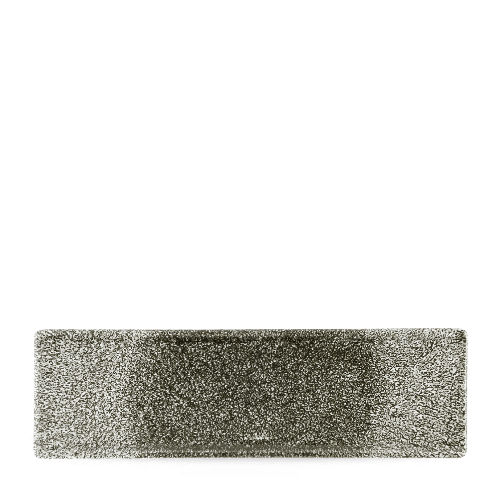 Raku 11-1/2" x 3-1/2" Rectangular Tray, Quartz Black