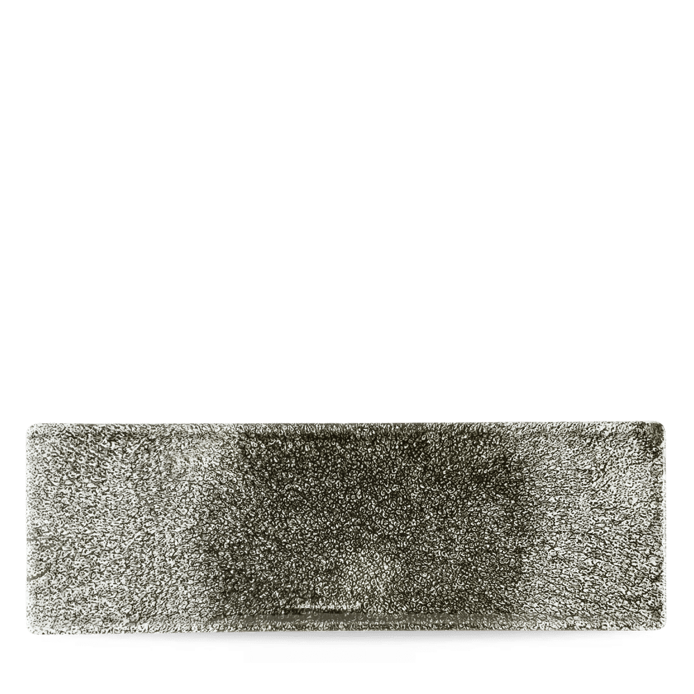 Raku 12-3/4" x 4-1/4" Rectangular Tray, Quartz Black