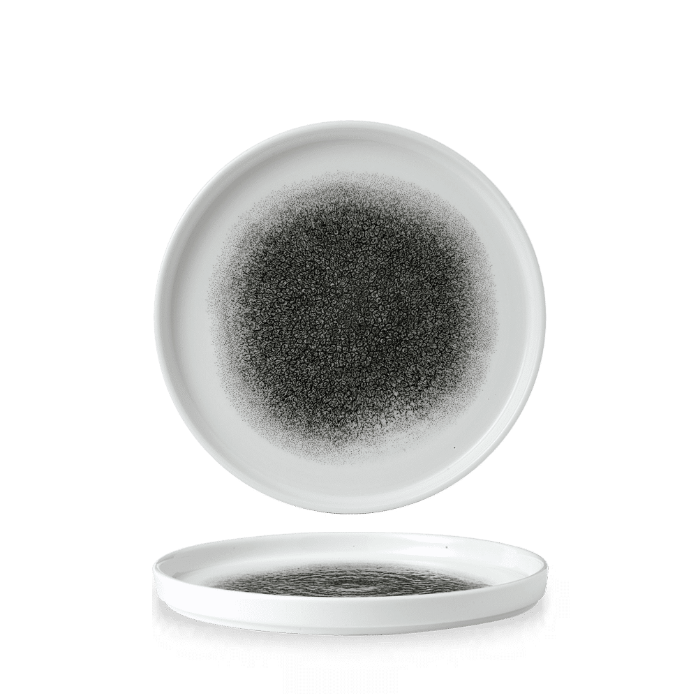 Raku 8-1/4" Round Chef's Plate, Quartz Black