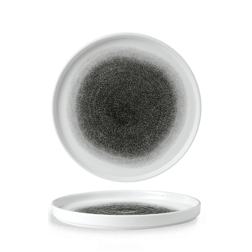 Raku 10-1/4" Round Chef's Plate, Quartz Black