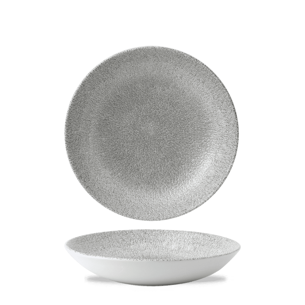 Raku 15 oz. Round Coupe Bowl, Jasper Grey