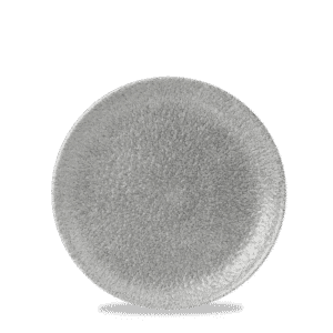Raku 6-1/2" Round Coupe Plate, Jasper Grey