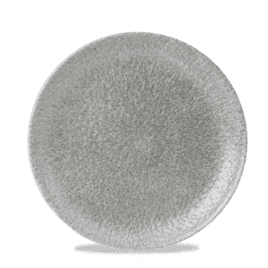 Raku 8-2/3" Round Coupe Plate, Jasper Grey