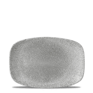 Raku 9-1/3" x 6-1/8" Oblong Chef's Plate, Jasper Grey