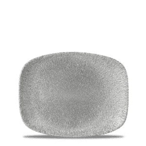 Raku 10-1/4" x 8" Oblong Chef's Plate, Jasper Grey
