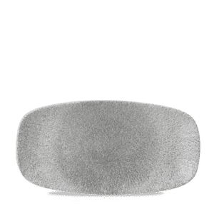 Raku 11-3/4" x 6" Oblong Chef's Plate, Jasper Grey