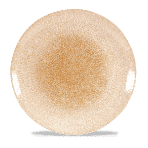 Raku 11-1/4" Round Coupe Plate, Garnet Orange