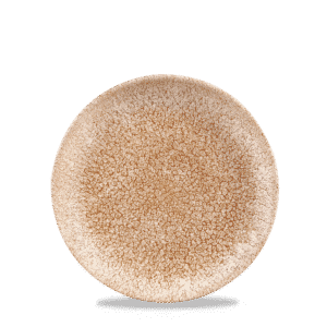 Raku 6-1/2" Round Coupe Plate, Garnet Orange