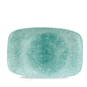 Raku 12" x 7-4/5" Oblong Chef's Plate, Jade Green