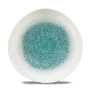 Raku 10-3/8" Round Plate, Jade Green