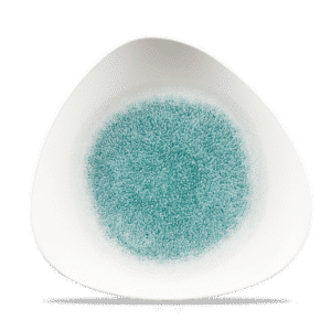 Raku 10-1/2" Triangular Plate, Jade Green