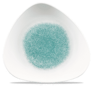 Raku 12-1/4" Triangular Plate, Jade Green