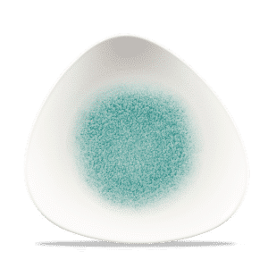 Raku 9" Triangular Plate, Jade Green