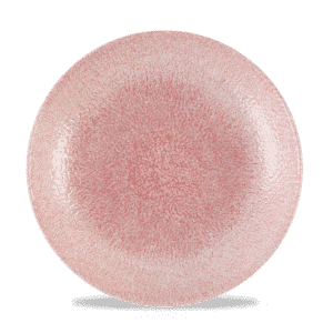 Raku 10-1/4" Round Coupe Plate, Rose Quartz Pink