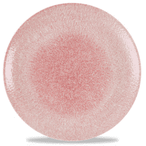 Raku 11-1/4" Round Coupe Plate, Rose Quartz Pink