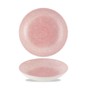 Raku 15 oz. Round Coupe Bowl, Rose Quartz Pink