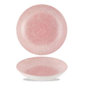 Raku 40 oz. Round Coupe Bowl, Rose Quartz Pink