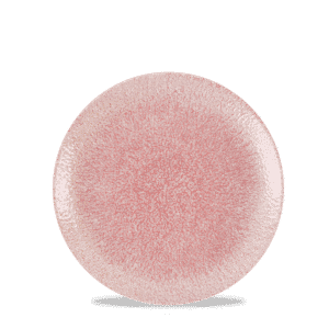 Raku 6-1/2" Round Coupe Plate, Rose Quartz Pink