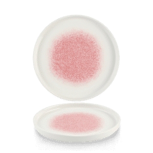 Raku 8-1/4" Round Chef's Plate, Rose Quartz Pink