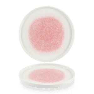 Raku 10-1/4" Round Chef's Plate, Rose Quartz Pink