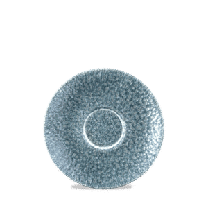 Raku  6-1/4" Saucer, Topaz Blue