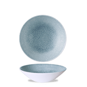 Raku 7 1/2" Deep Coupe Bowl, Topaz Blue