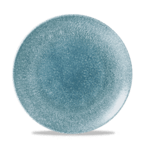 Raku 10-1/4" Round Coupe Plate, Topaz Blue