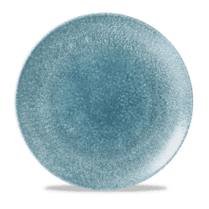 Raku 11-1/4" Round Coupe Plate, Topaz Blue