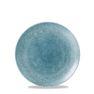 Raku 6-1/2" Round Coupe Plate, Topaz Blue