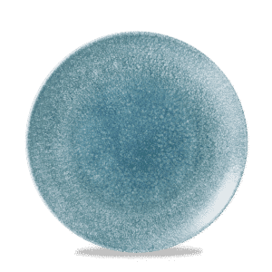 Raku 8-2/3" Round Coupe Plate, Topaz Blue
