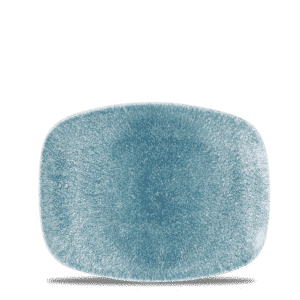 Raku 10-1/4" x 8" Plate, Topaz Blue