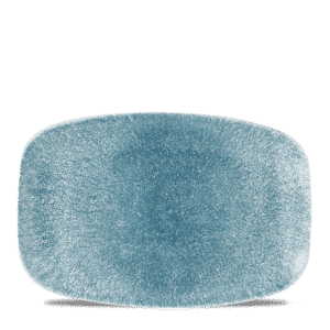 Raku 12" x 7-4/5" Chef's Plate, Topaz Blue