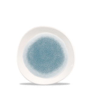 Raku 7-1/4" Round Plate, Topaz Blue