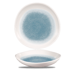 Raku 38 oz. Round Bowl, Topaz Blue