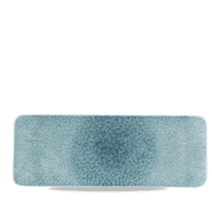 Raku 14-3/4" x 5-1/2" Platter, Quartz Blue