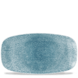 Raku 13-7/8" x 7-3/8" Oblong Plate, Topaz Blue