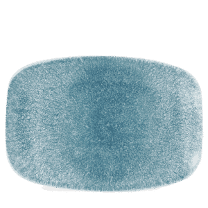 Raku 13-7/8" x 9-5/8" Oblong Platter, Topaz Blue