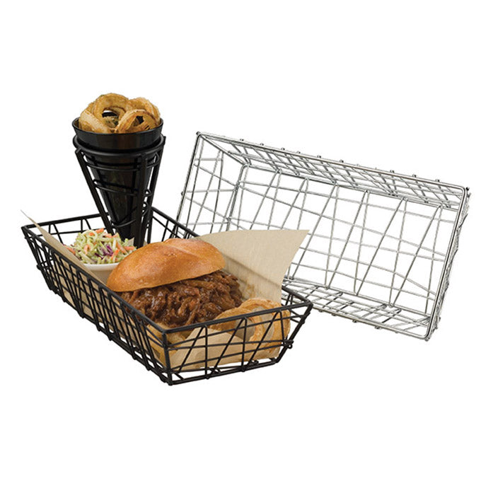 Zorro  13" x 6" Rectangular Wire Basket, Chrome