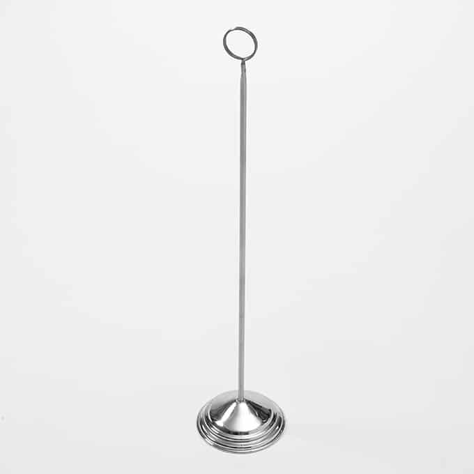 18" Reservation Stand w/ Weighted Base, Mirror Finish, Stainless