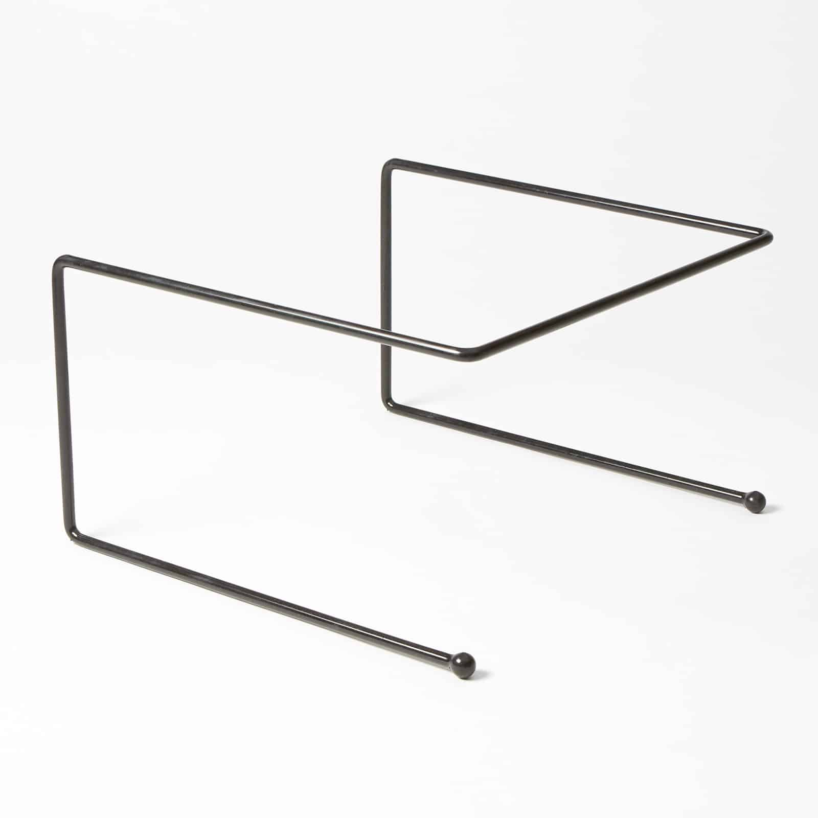 9" x 8-3/4" x 7" Rectangular Rubber Coated Stand, Black