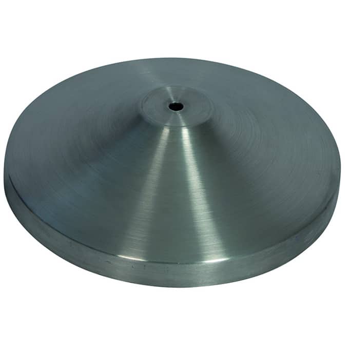 15"D Replacement Barrier Base, Polished Chrome Finish