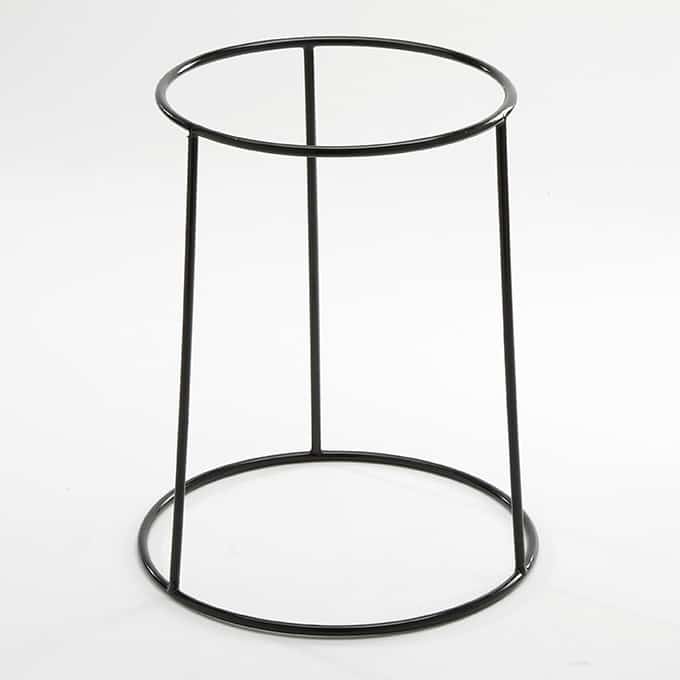 8-3/8" Round Reversible Rubber Coated Stand, Black