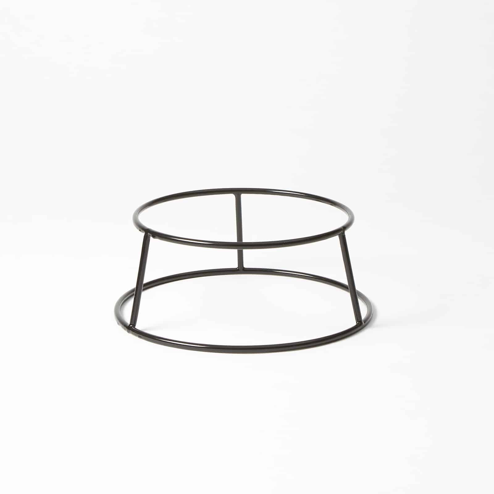 7-1/2" Round Reversible Rubber Coated Stand, 4" H, Black