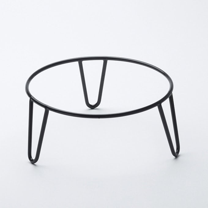9.35" x 4" Rubberized Pizza Stand, Black