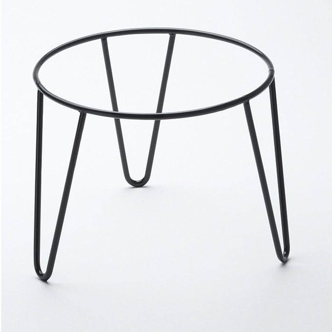 9.8" x 7" Rubberized Pizza Stand, Black