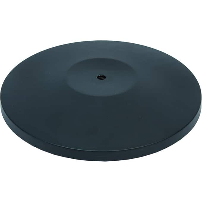 15"D Replacement Barrier Base, Black Matte Finish