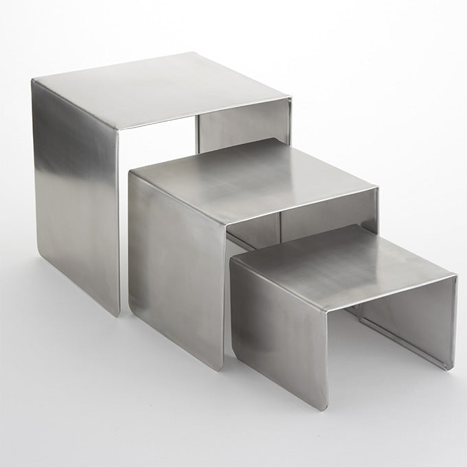 3-Piece Riser Set, Stainless Steel Satin FInish