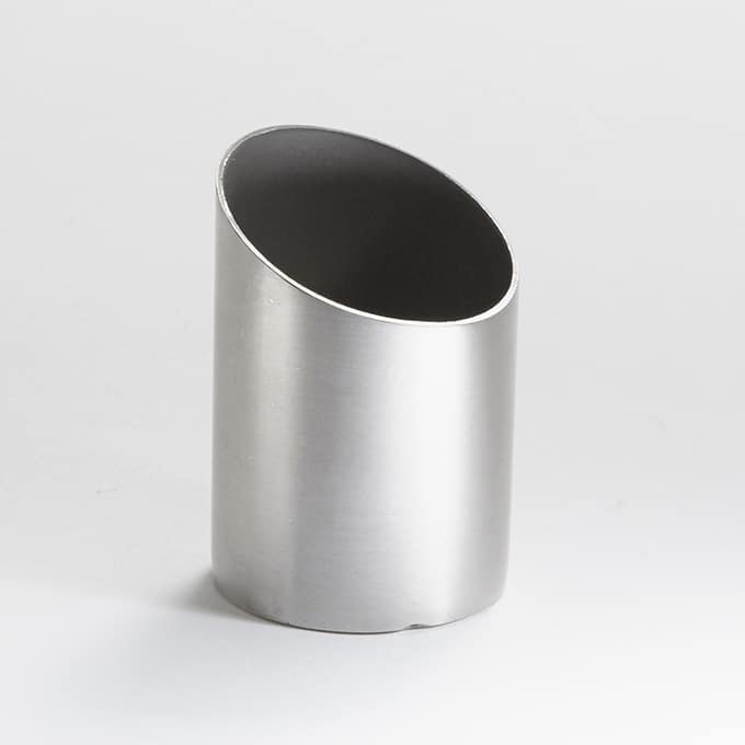 2"D x 2-3/4"H Satin Stainless Steel Angled Sugar Packet Holder